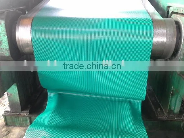 Fine ribbed type anti-slip colorful rubber mat for parking