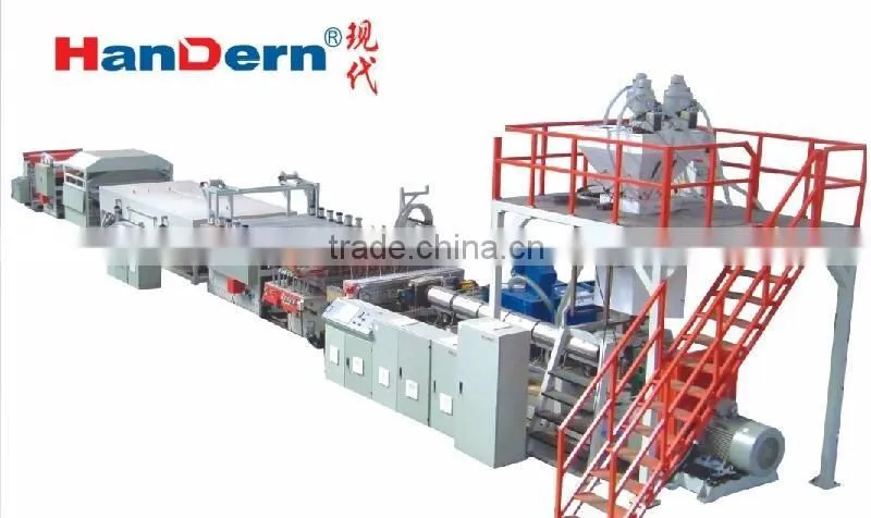 PC corrugated Polycarbonate plastic sheet extrusion machine