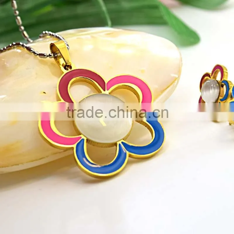 China Stainless Steel Jewelry Factory Wholesale Brazilian Costume Jewelry Set