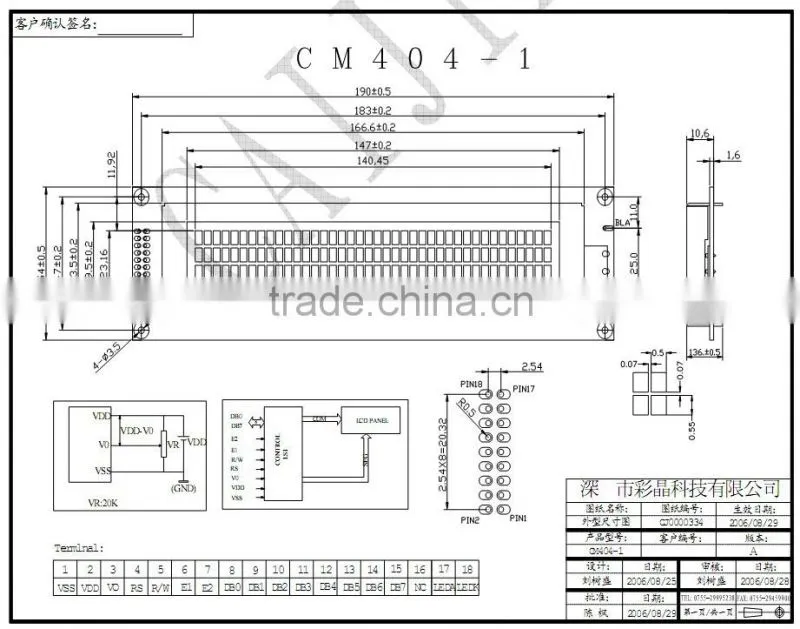 40x4 character lcd display module with splc780 controller,stn yellow green and cob style