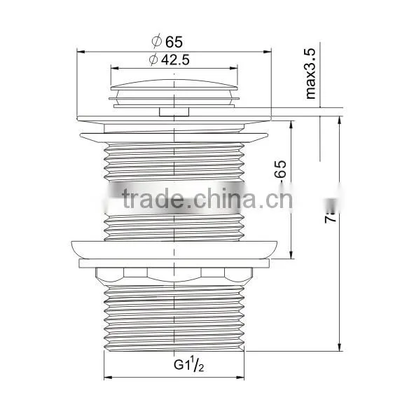 Australia Standards Watermark basin waste accessories click clack pop up chrome plated(K280)