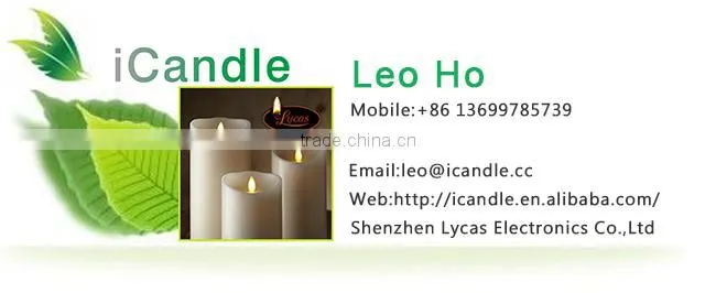 Moving Wick Unscented Wax Pillar Candle led mirage flameless candle
