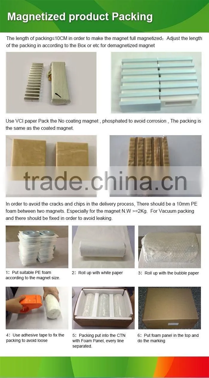 low speed generator customized shape sintered neodymium magnet certificated by ISO14001, ISO9001, ISO/TS16949