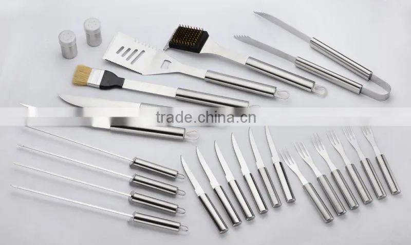 yangjiang factory manufacture stainless steel BBQ tools deluxe bbq grill set for BARBECUE