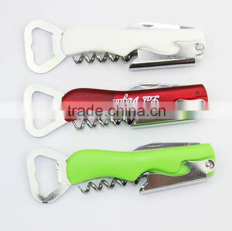 Green color corkscrew wine opener