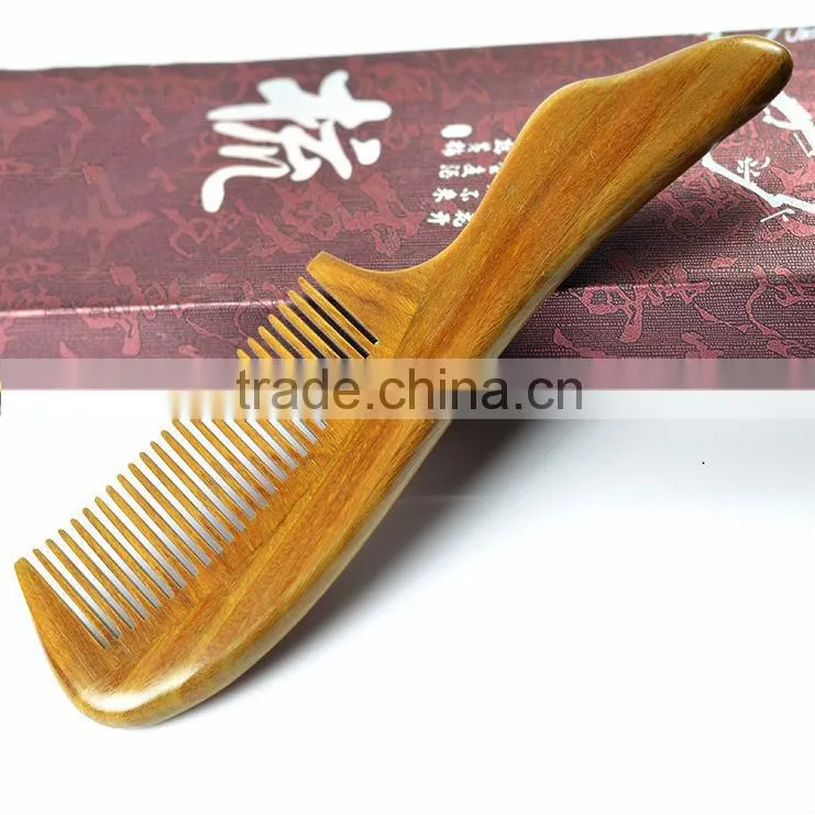 Natural Fine Tooth Peach Wood No-static Massage Hair Comb