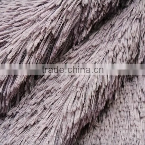 100% polyester faux fur fabrics used for clothes