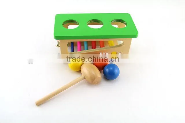 Children wooden knock ball toy
