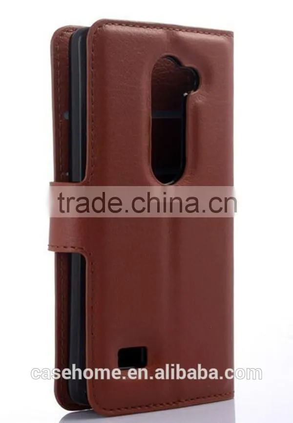 Mobile Phone PU Leather Flip Wallet Cover Case for LG Leon