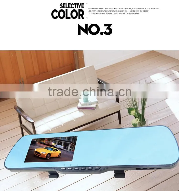 2015 5.0 inch mp5 led light bluetooth wireless backup camera car dvr rearview mirror camera