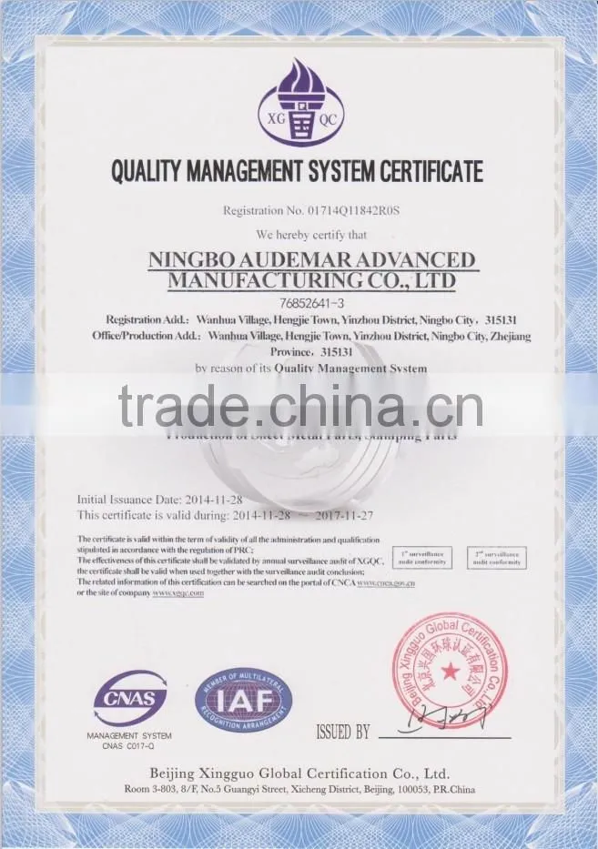 Audemar High Precision And Quality Custom Sheet Metal Bending Welding Metal Processing