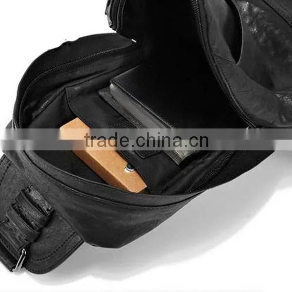 Fashion Style PU Leather Single Shoulder Bag Chest Single Backpack waist bags for men