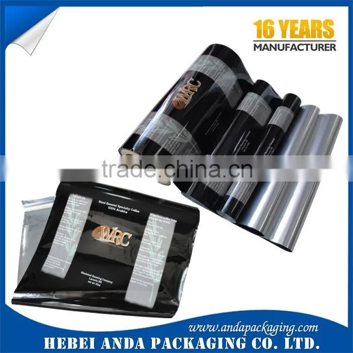 Wholesale Coffee bag plastic packaging / Custom printed Coffee pouch / Coffee sachet plastic roll film
