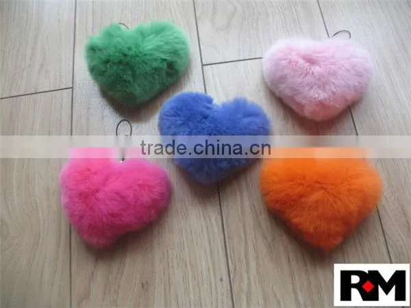 HEART DESIGN FUR KEYCHAIN