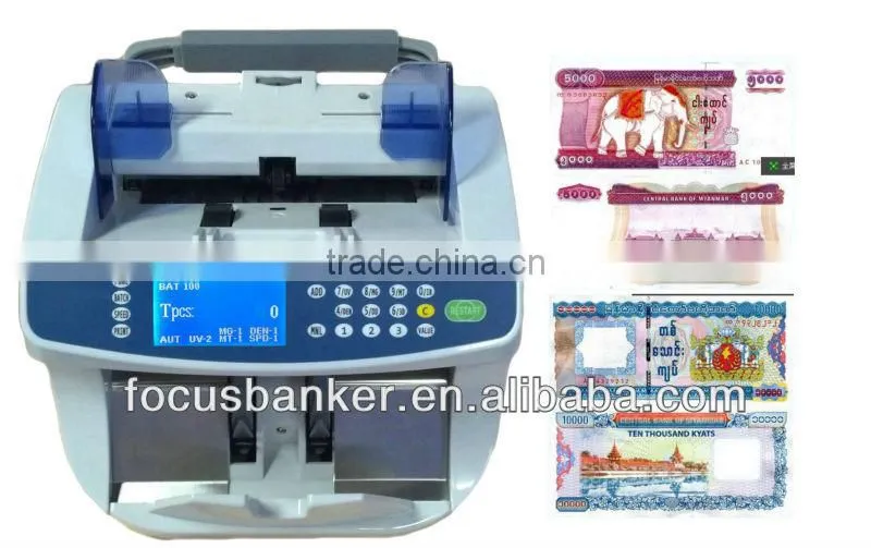 (Good Price ! )single Value Counter / Banknote Counter with UV and MG Fakenote Detection for Myanmar kyat(MMK)