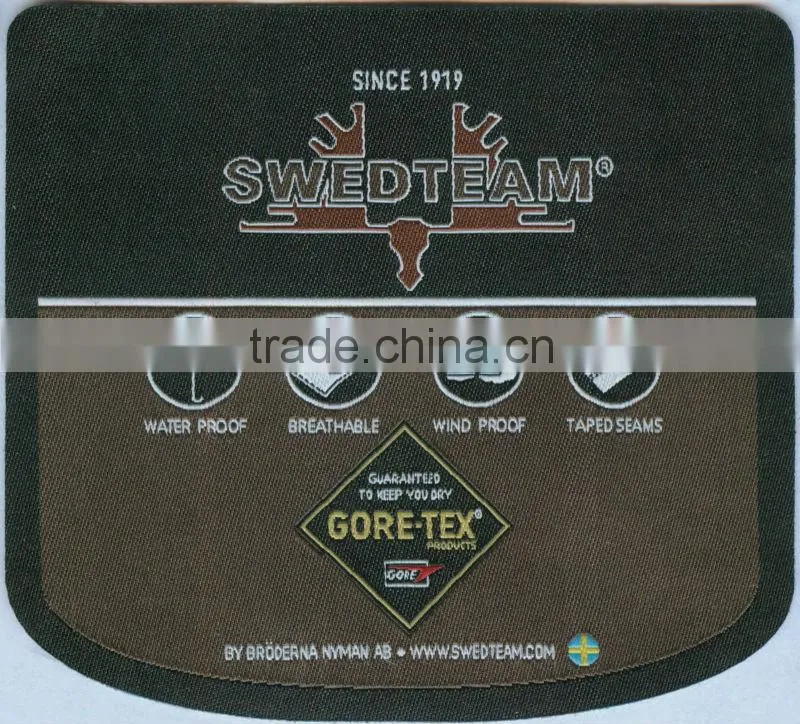 2015 new design , high quality and high density fashion accessory damask woven label