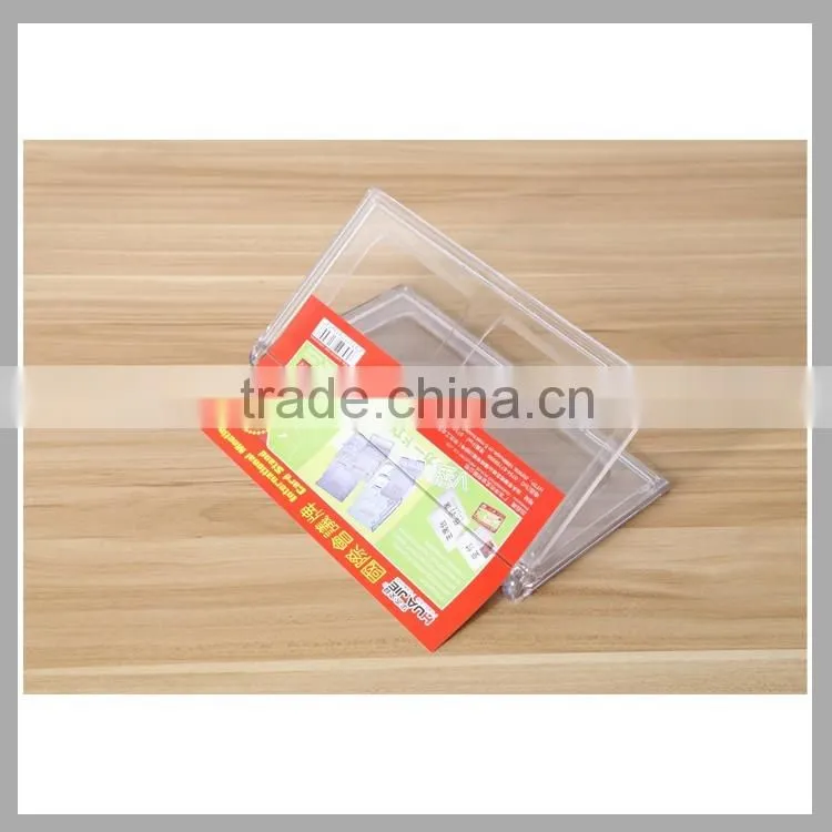 Office stationery V shape transprent acrylic table sign holder