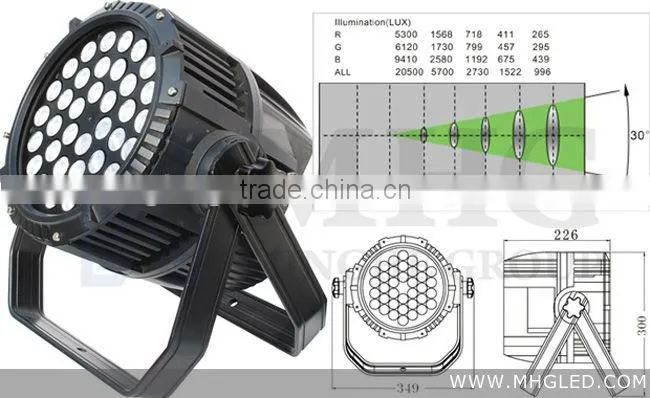 led par 64 rgb dmx stage lighting
