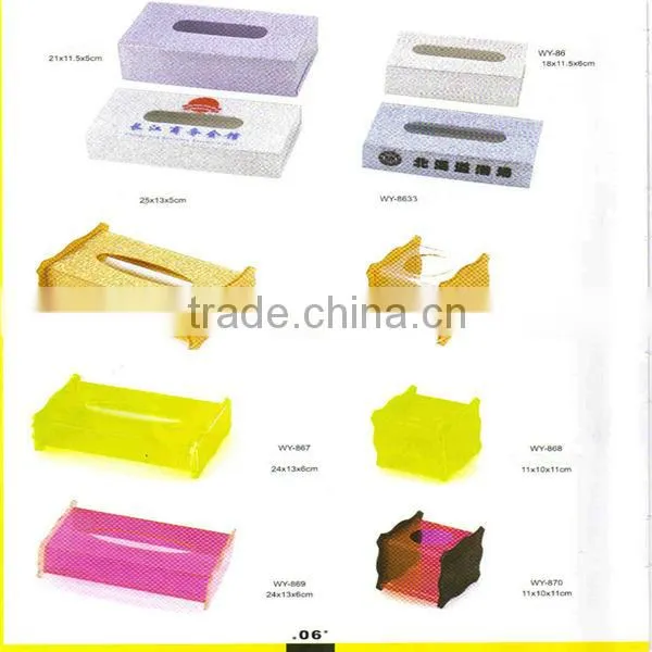2014 New Hotel Square Clear Acrylic Tissue Box