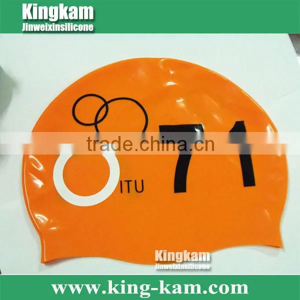 Colorful swimming cap for bathing
