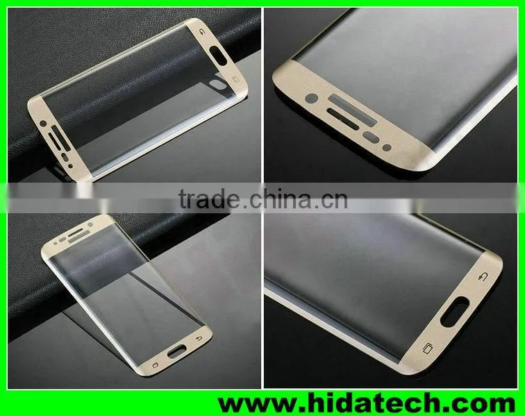 Best selling ultra thin full cover curved 3d tempered glass screen protector for Samsung S6 edge G925I