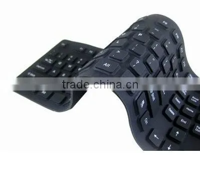 USB 2.0 Silicone Roll Up Foldable keyboard