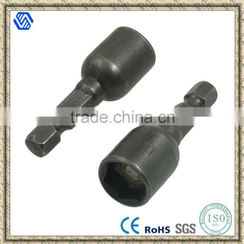 Metal 1/4" Magnetic Fastener Nut Driver Bits