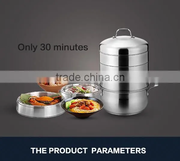 2016 Chuangsheng new arrival chinese steamer pot& high quality 4 layers stainless steel steamer