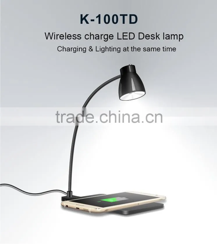 Bedside lamp wireless charger led lamp for smart phone
