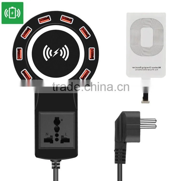 Univeral uk plug socket multi usb port wireless charging station for Samsung s7
