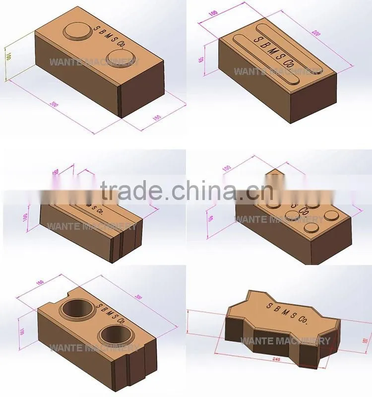 WANTE MACHINERY Quality Assured brick machine WT1-10 portable brick making machine