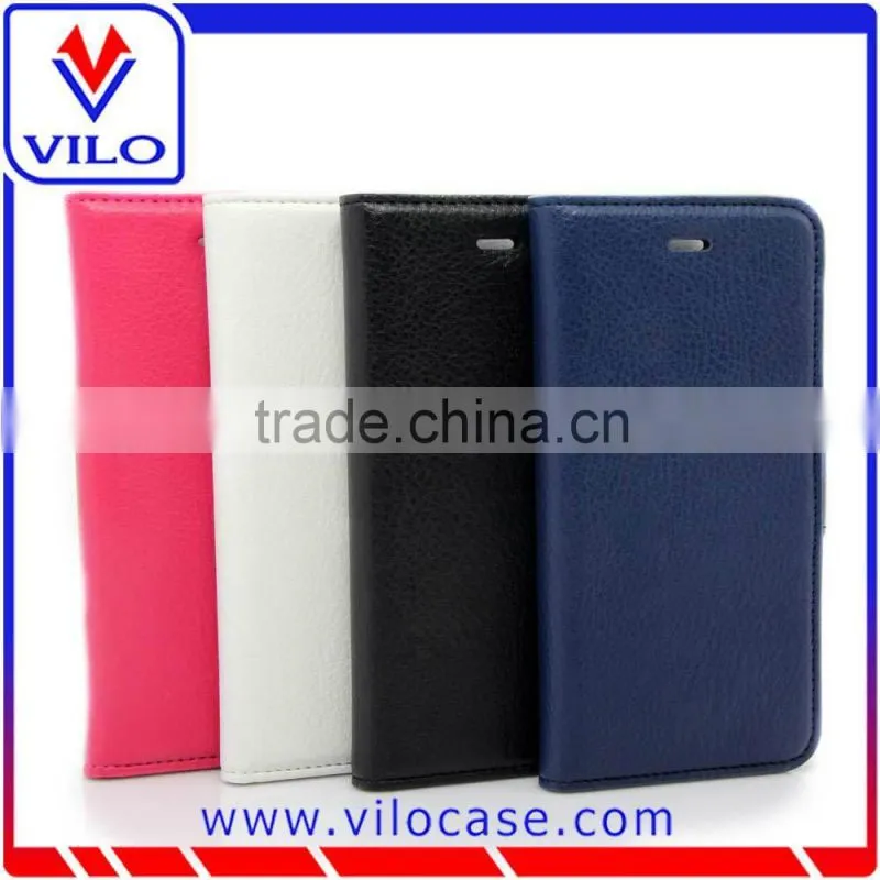 Flip leather phone case with magnetic fastener for iphone 6