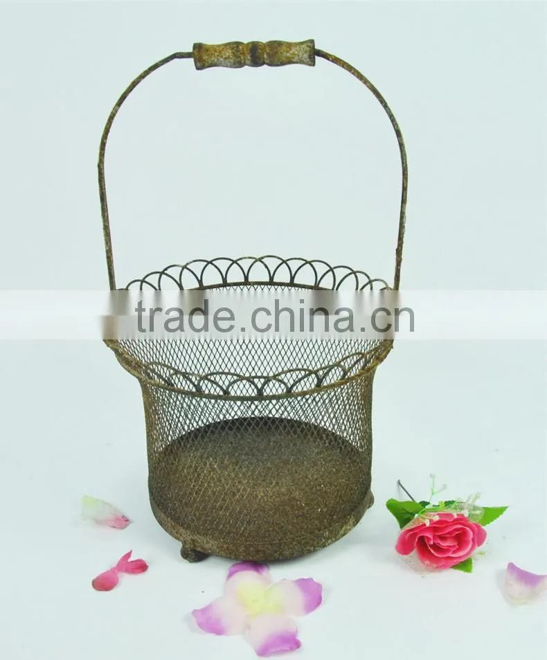 Old antique woven wire baskets wholesale