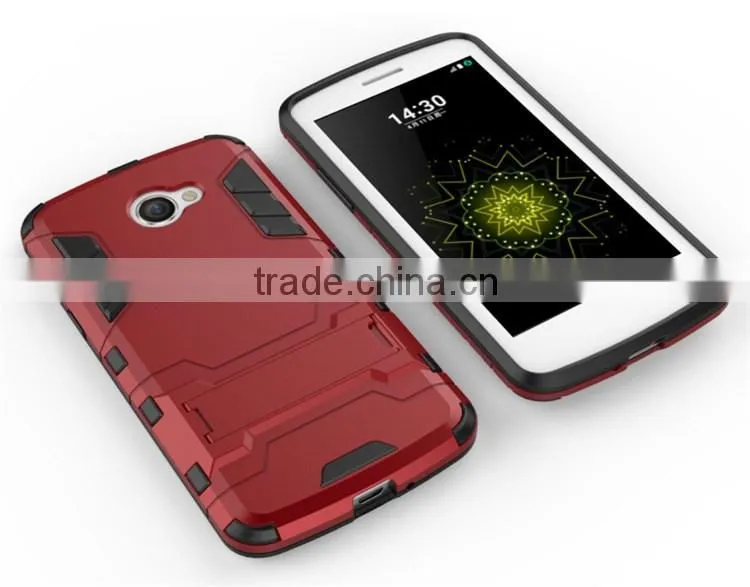 2 in 1 Kickstand Hybrid Armor Iron Man Cell Phone Case For LG K5