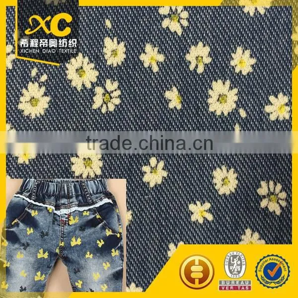 Print Kids pants 4 way stretch cotton twill fabric