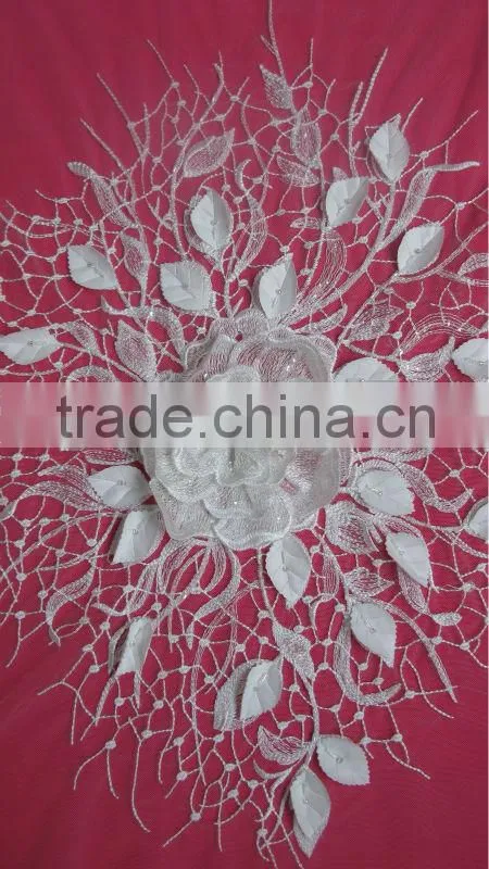 Beautiful design 3d birdal fabric and lace
