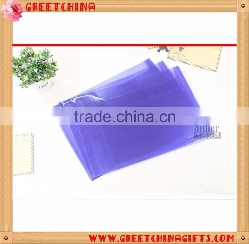 Promotional A4 Transparent Plastic Folder Documents Envelope Waterproof Bag