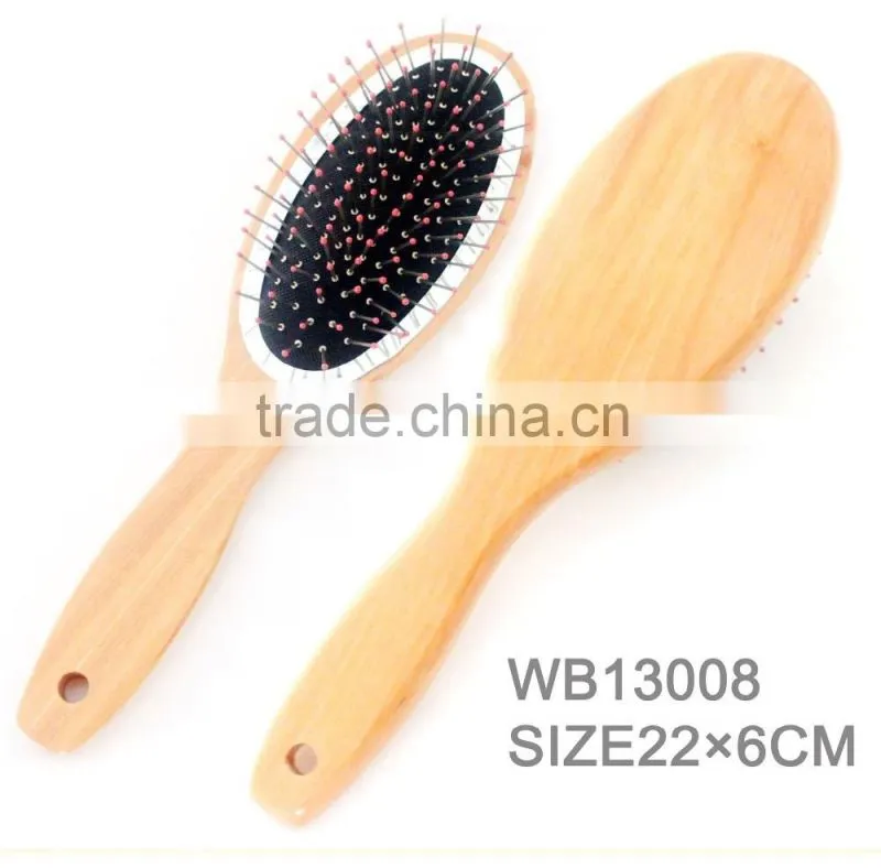 high quality wooden cushion hair brush for head massager