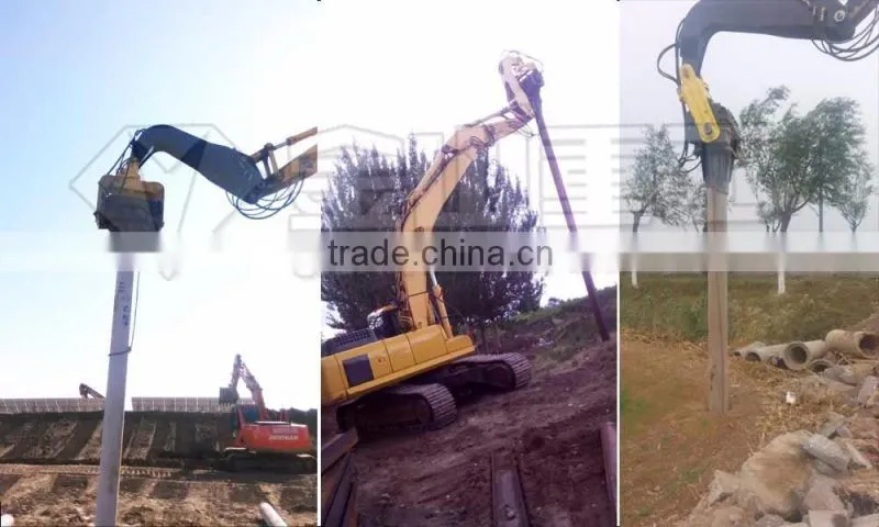 High Quality Vibratory Pile Driver Machine Hydraulic Vibratory Post Driver For Excavator