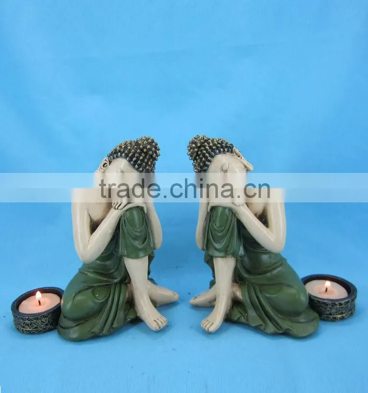 Resin decorative crafts buddha tea light holder