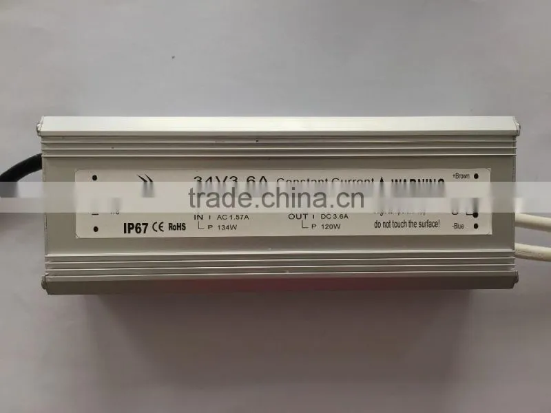 120w 1800ma constant current waterproof led driver for led lighting with CE and RoHs approved