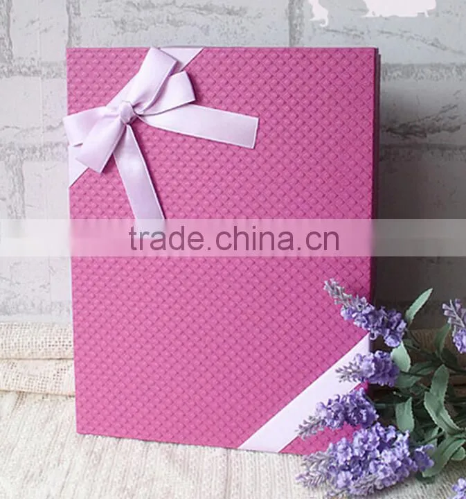 Decorative Corrugated Cardboard Paper Flower Boxes with ribbon Wholesale