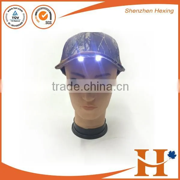 High quality custom LED hats and cap with bulid-in led light black led caps