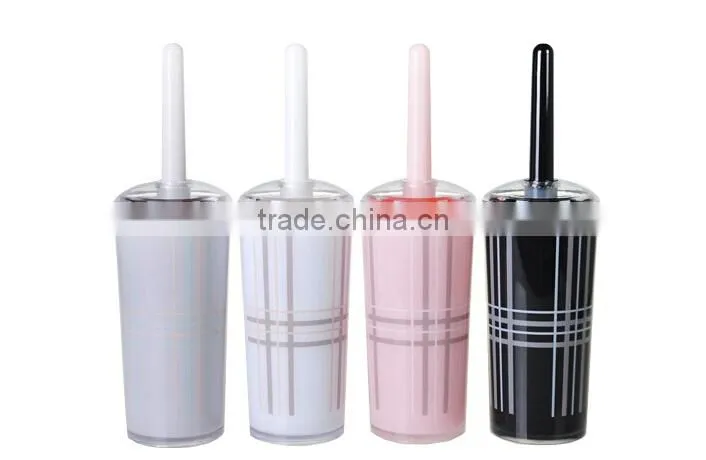 Concise Plastic Toilet Brush Set & Makeup Toilet Brush Holder