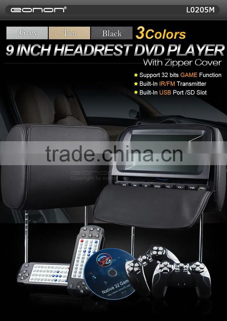 EONON L0205M 9" Auto Monitor/Headrest DVD