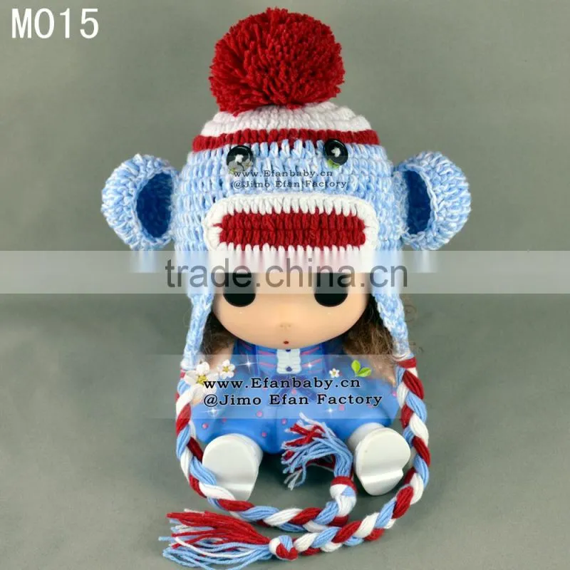 cute animal beanie custom knitted infant crochet hats pattern