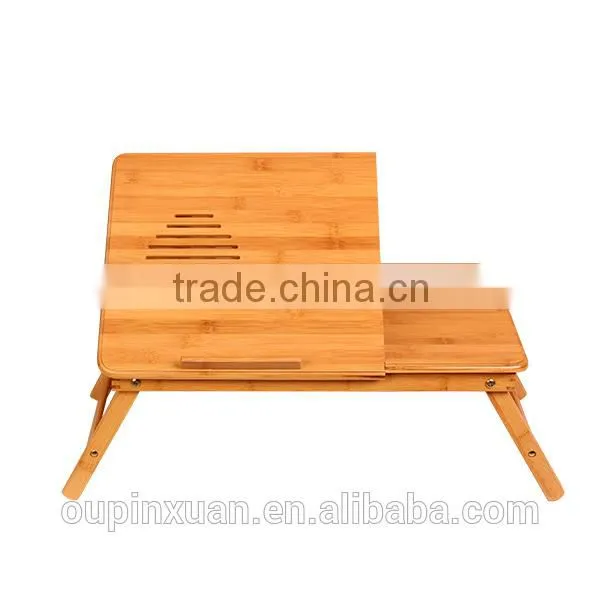 2014 newest product portable bamboo laptop desk ,Stretchable study table