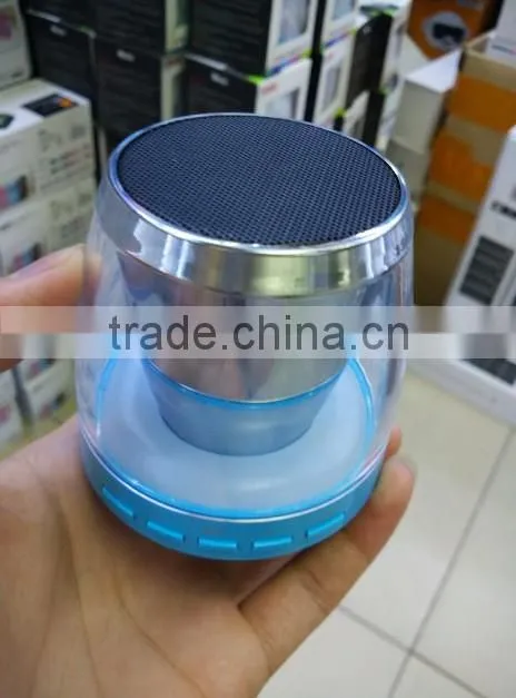 2016 Colorful Led Light Portable Mobile Phone Amplifier bluetooth Speaker With usb