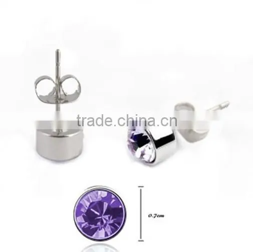 zircon stud gemstone earrings