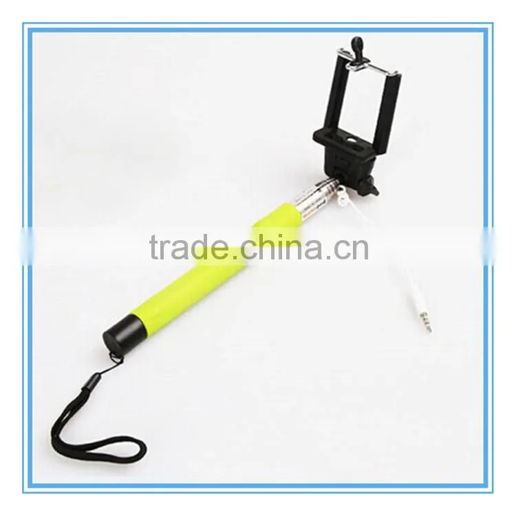 Extendable selfie stick extendable baton Handheld Telescoping Monopod Built-in Shutter With Mount Clip Phone Holders